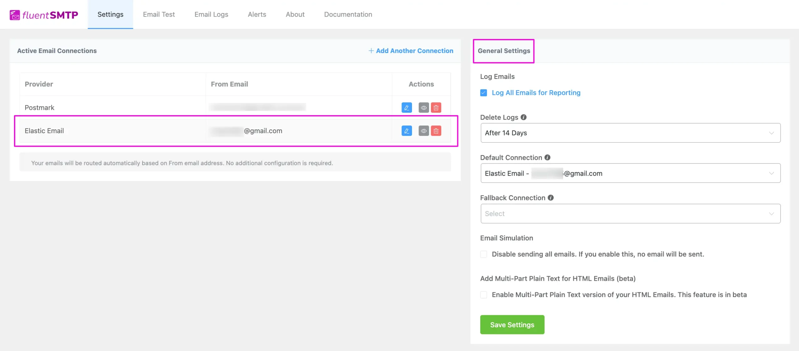 Configured Elastic Email And General Settings Scaled
