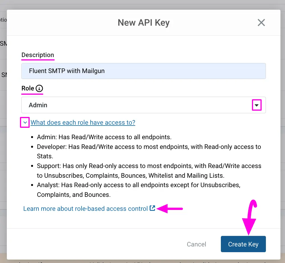 Create Key Button