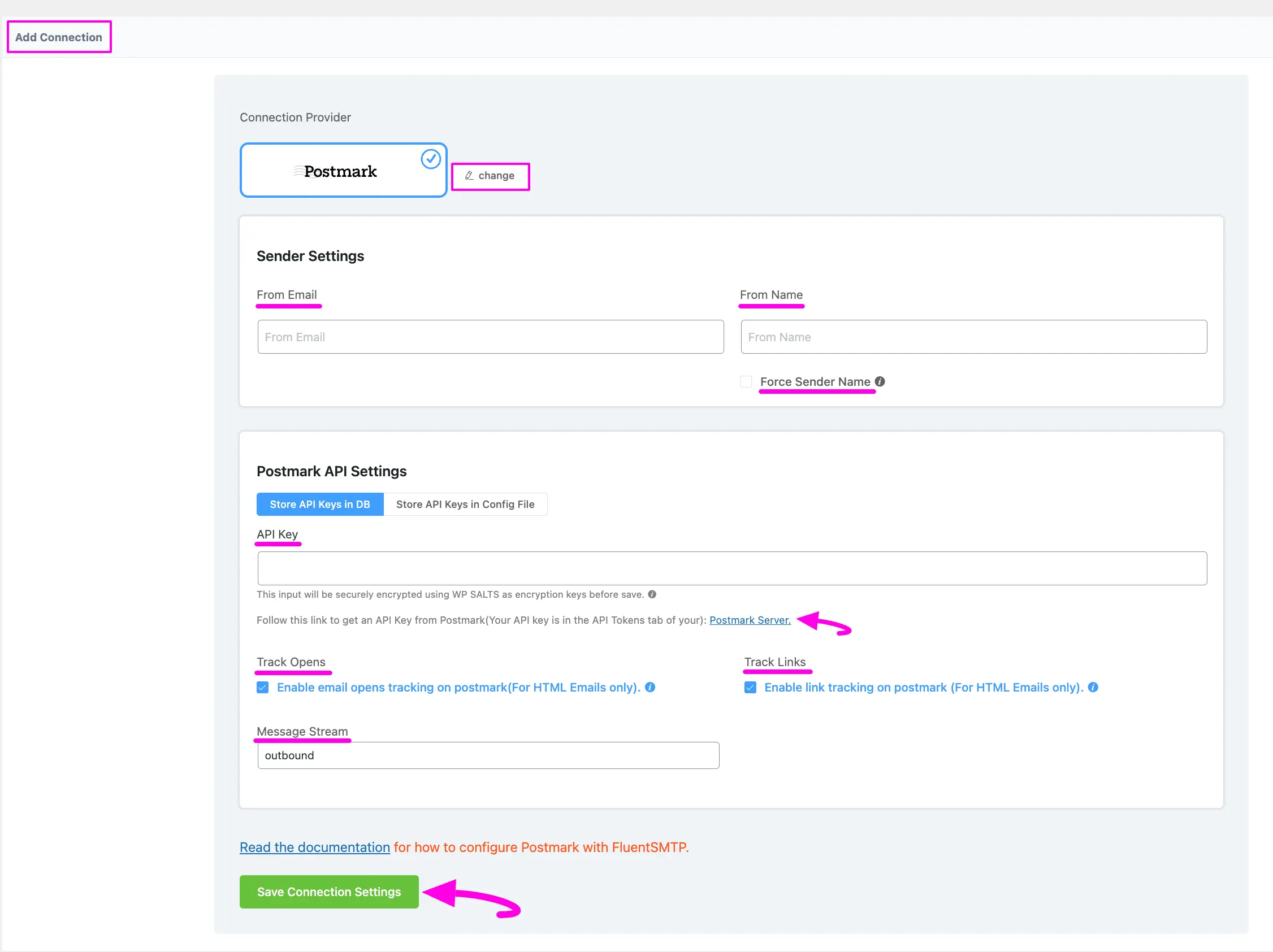 Add Connection Page