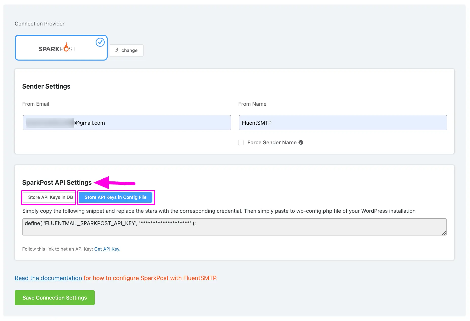 Detail Of Sparkpost Api Settings