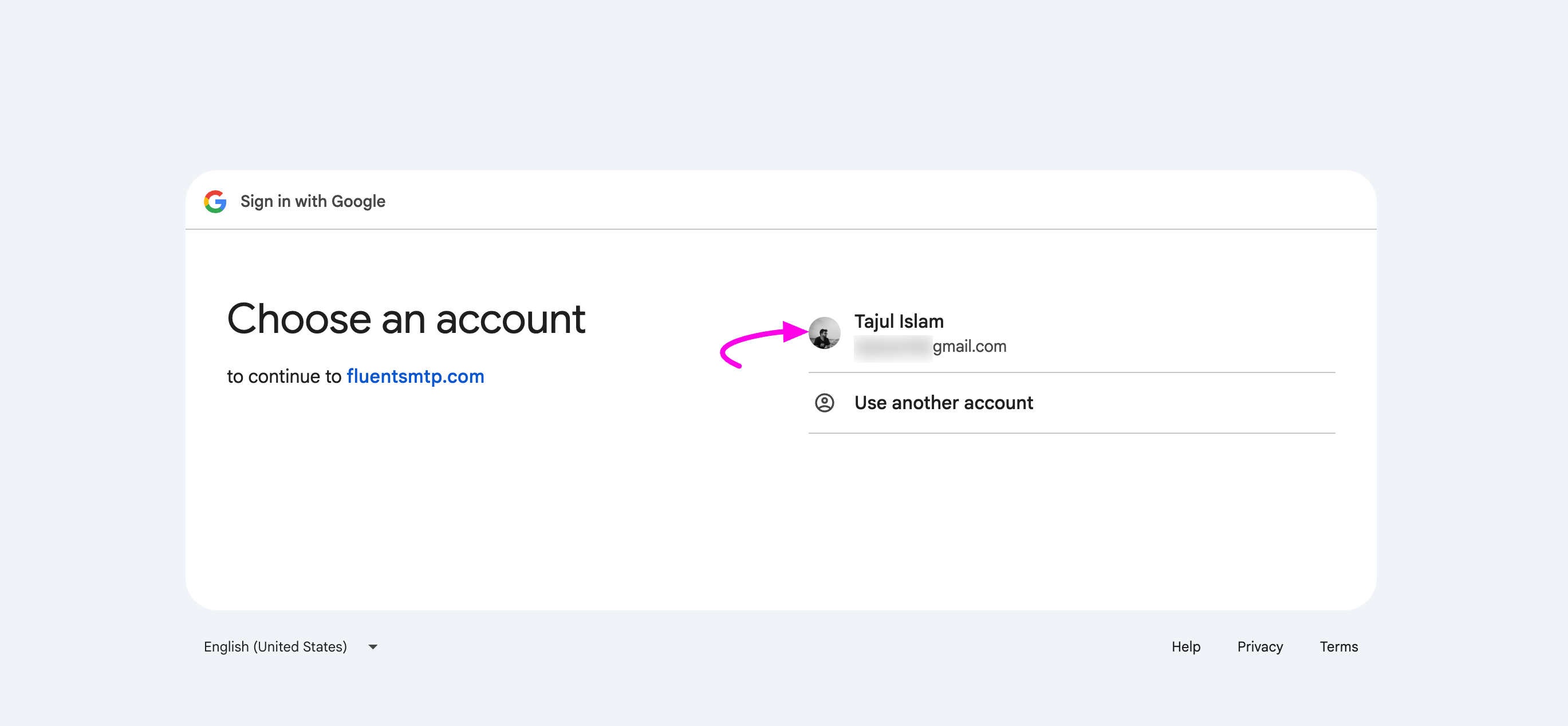 24. Choose Gmail Account