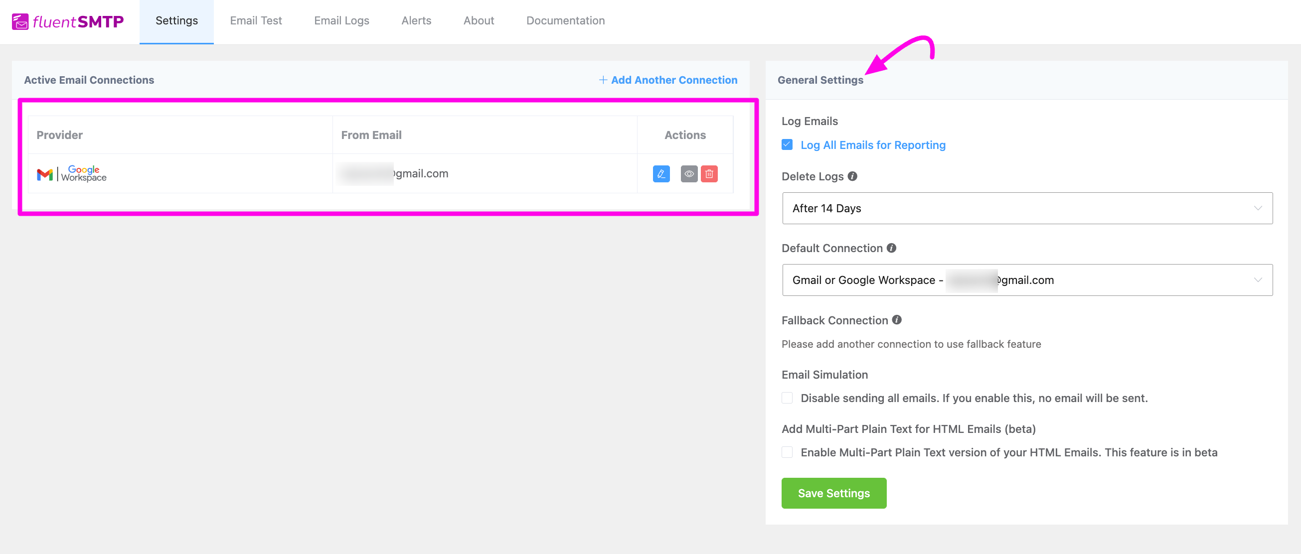 29. Connected Gmail Server Preview