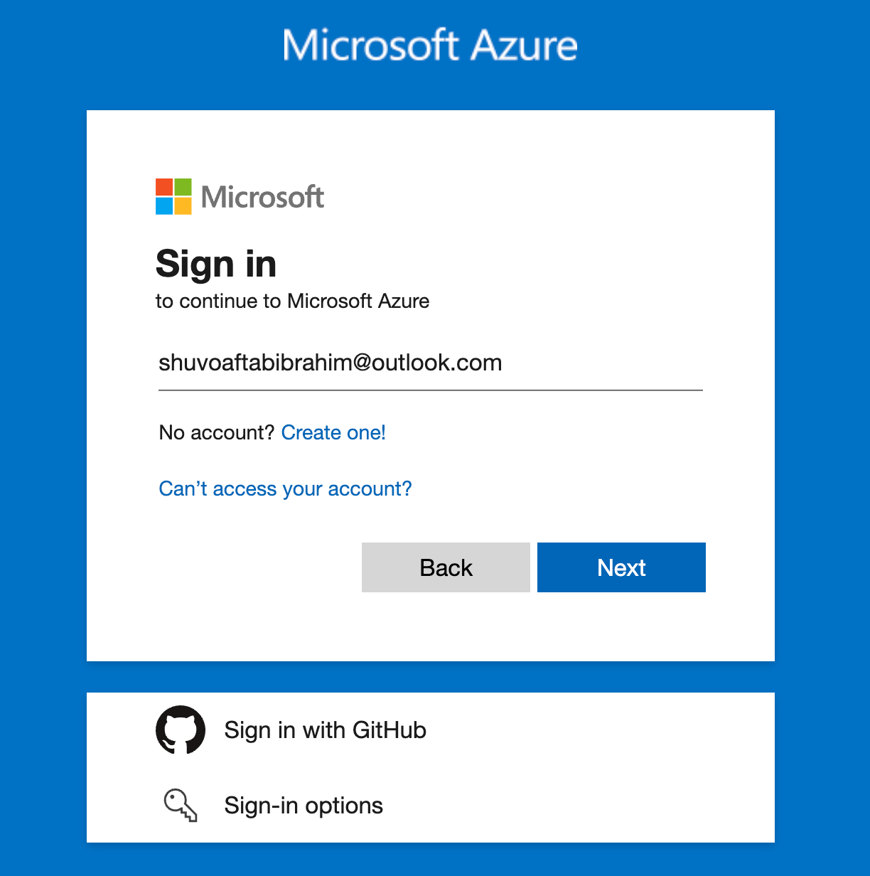 Azure Login